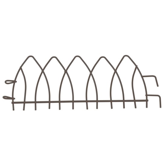 Barandilla de metal antracita con ganchos de 16,3x7 cm h