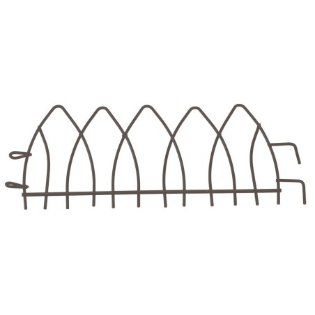 Barandilla de metal antracita con ganchos de 16,3x7 cm h