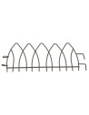 Barandilla de metal antracita con ganchos de 16,3x7 cm h