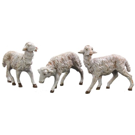Set of 3 sheep for statues from 19 cm Fontanini