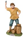 Leñador de 27 cm en resina