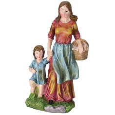 Woman with child cm 27 in resin