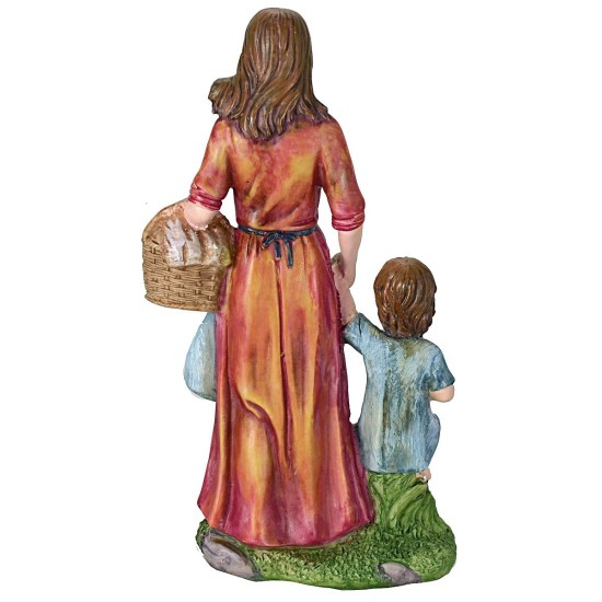 Donna con bambino cm 27 in resina Mondo Presepi