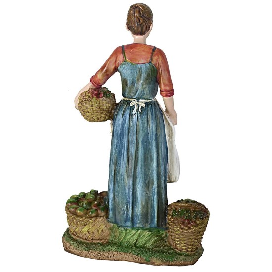 Venditrice di frutta e verdura cm 27 in resina Mondo Presepi