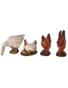 Animali da cortile e gatto 7 pezzi Landi Moranduzzo per statue