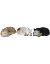 Set tre gatti sdraiati in resina per statue 12 cm Mondo Presepi
