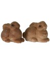 Set of 2 resin rabbits for statues 10 cm