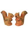 Set of 2 resin squirrels 2 cm