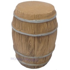 Barril en resina efecto madera - Tres tamaños disponibles