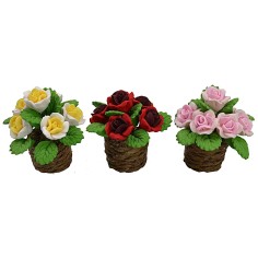 Vase with flowers cm 2,8 h. 