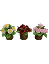 Vaso con fiori cm 2,8 h.