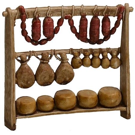 Grocery stall cm 9x2,2x8,1 h for statues 6 cm Landi