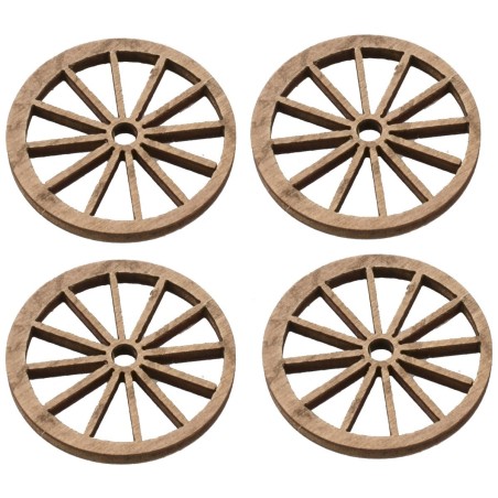 Sobre 4 ruedas de madera ø 4 cm Mundo Pesebres