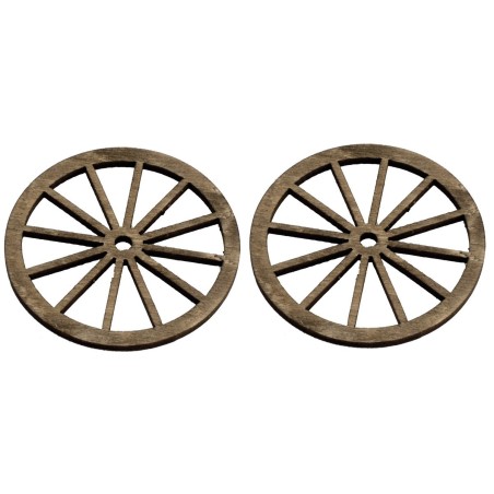 Busta 2 ruote in legno ø 6 cm Mondo Presepi