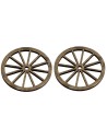 Bag with 2 wooden wheels ø 6 cm