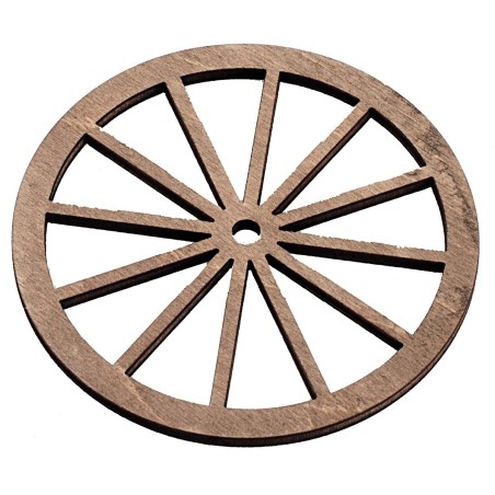 Ruota in legno ø 8 cm Mondo Presepi