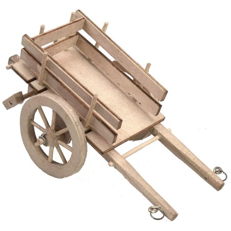 Carro de madera 12,5x7,3x6,2 h Mundo Belenes