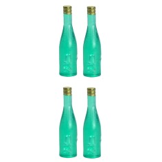 Juego de 4 botellas verdes de 3,5 cm de altura Mondo Presepi