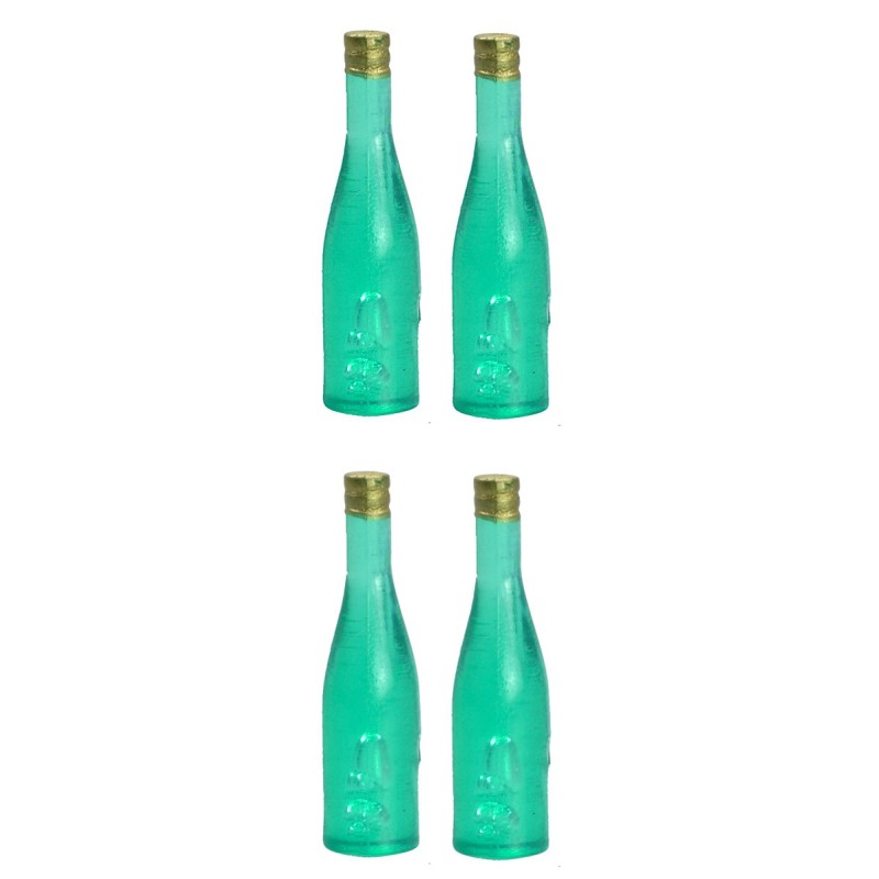 Set of 4 green bottles cm 3,5 h