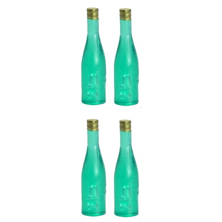 Set of 4 green bottles cm 3,5 h
