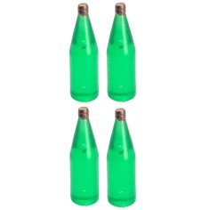 Set of 4 light green bottles cm 3,4 h