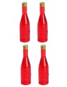 Set 4 bottiglie rosse cm 3,6 h
