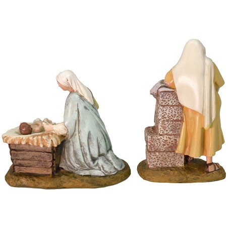 Palestinian Nativity in painted resin 12 cm Landi economic