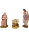 Natividad 5 figuras en resina pintada 10 cm serie económica