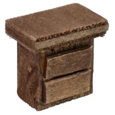 Wooden bedside table 2x1.5x2 cm h.