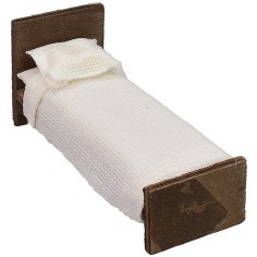 Letto singolo in legno cm 10x4x4,7 h Mondo Presepi