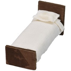 Cama individual de madera cm 10x4x4,7 h Mundo Belenes 2