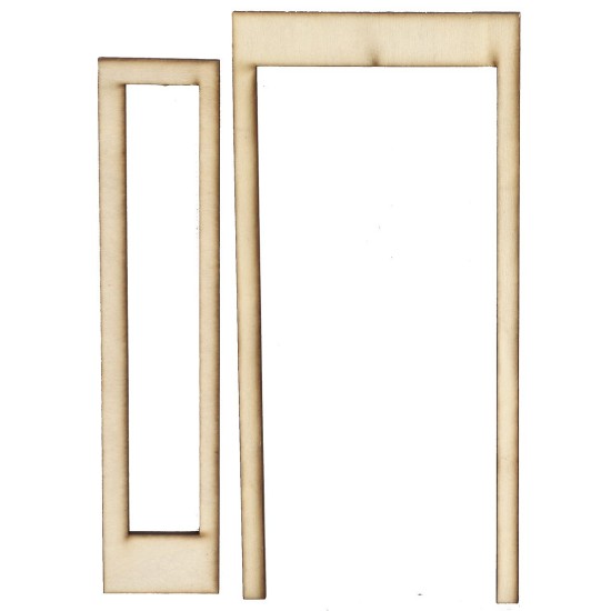 Puerta ventana de madera con hojas abatibles cm