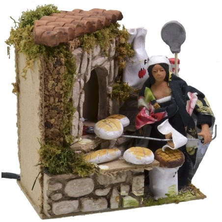 Fornaia in movimento serie 14 cm Mondo Presepi
