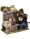 Venditore di salumi in movimento serie 12 cm Mondo Presepi