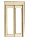 Puerta ventana de madera con hojas abatibles de 5,1x0,4x9 cm h