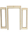 Wooden French window with opening doors cm 5,1x0,4x9 h
