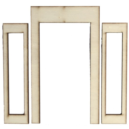 Puerta ventana de madera con hojas abatibles de 8,7x0,4x15 cm h