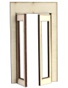 Puerta ventana de madera con hojas abatibles de 8,7x0,4x15 cm h