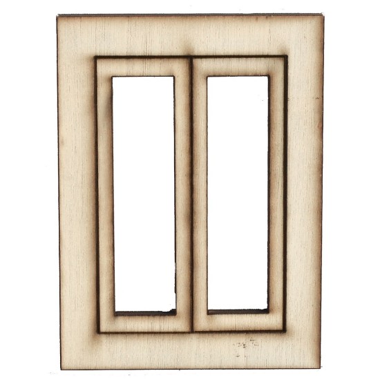 Ventana de madera con hojas abatibles de 5,5x0,3x7,5 cm h