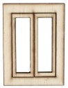 Ventana de madera con hojas abatibles de 5,5x0,3x7,5 cm h