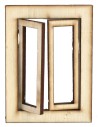 Ventana de madera con hojas abatibles de 5,5x0,3x7,5 cm h