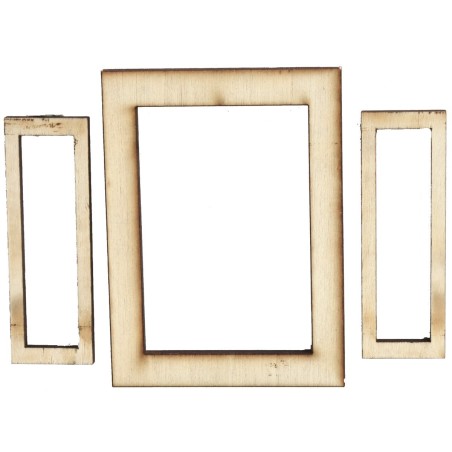 Ventana de madera con hojas abatibles de 5,5x0,3x7,5 cm h