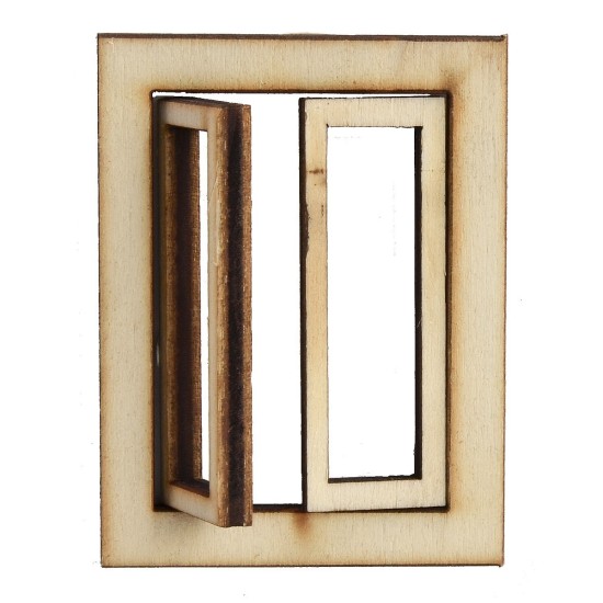 Wooden window with opening doors cm 5X0,4X6,6 h