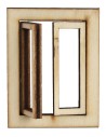 Finestra in legno con ante apribili cm 5X0,4X6,6 h Mondo Presepi