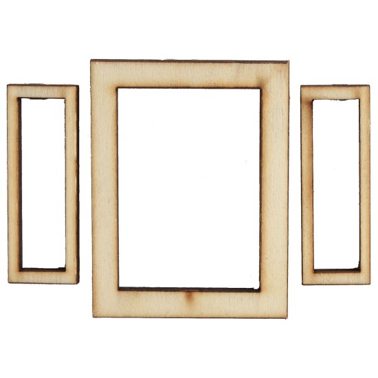 Ventana de madera con hojas abatibles de 5x0,4x6,6 cm.