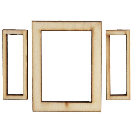 Ventana de madera con hojas abatibles de 5X0,4X6,6 cm h