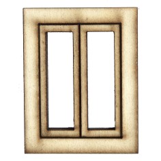Ventana de madera con hojas abatibles cm 3,5x0,4x4,5 h