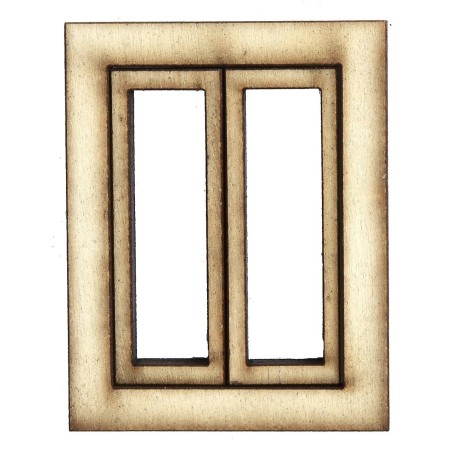 Ventana de madera con hojas abatibles cm 3,5x0,4x4,5 h