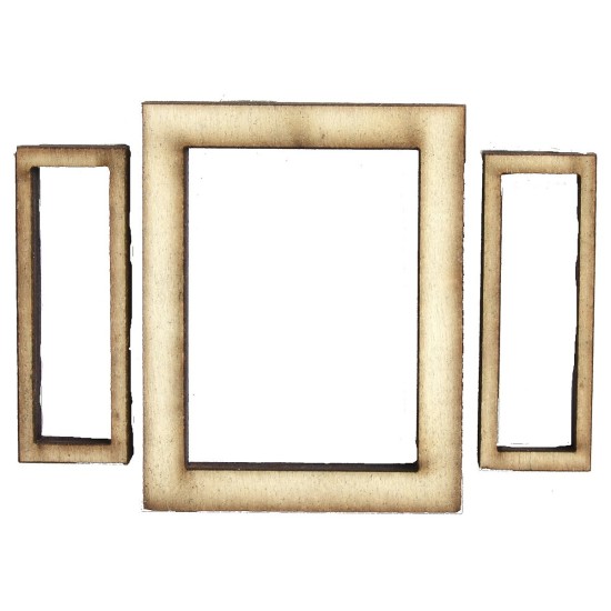 Ventana de madera con hojas abatibles cm 3,5x0,4x4,5 h
