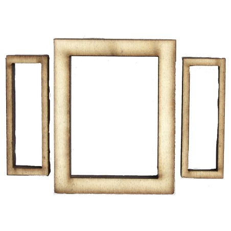 Ventana de madera con hojas abatibles cm 3,5x0,4x4,5 h